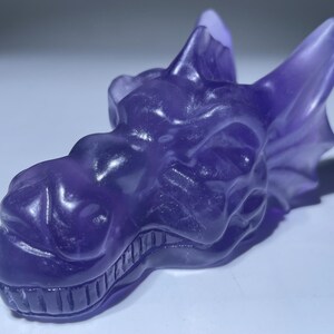 3.1&quot; Natural fluorite dragon head skull quartz crystal skull,Crystal dragon,Hand made skull,Crystal gifts,crystal healing crystal gifts 1x