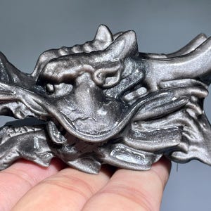 2.7" Natural Silver obsidian dragon head skull quartz crystal skull,Crystal dragon,Hand made,Crystal gifts,crystal healing crystal gifts 1x