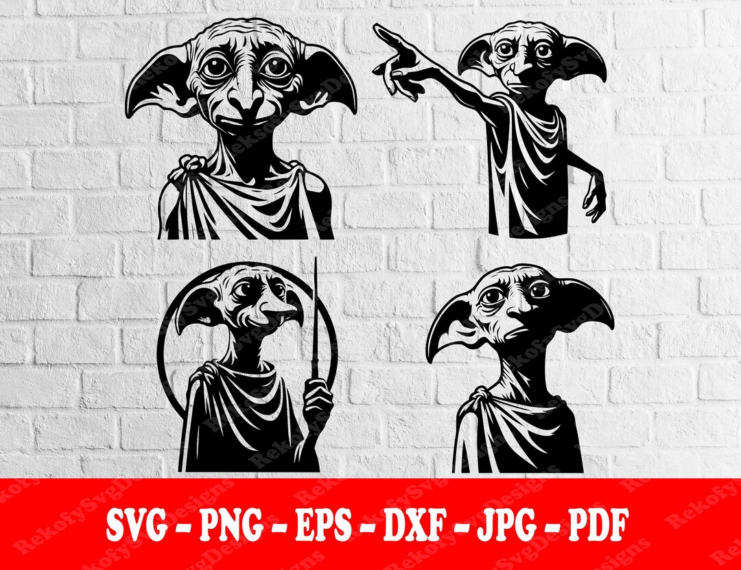 DOBBY, 4 Pack, T-shirt, Sticker, Mug Wrap, Vector, Sublimation Design ...