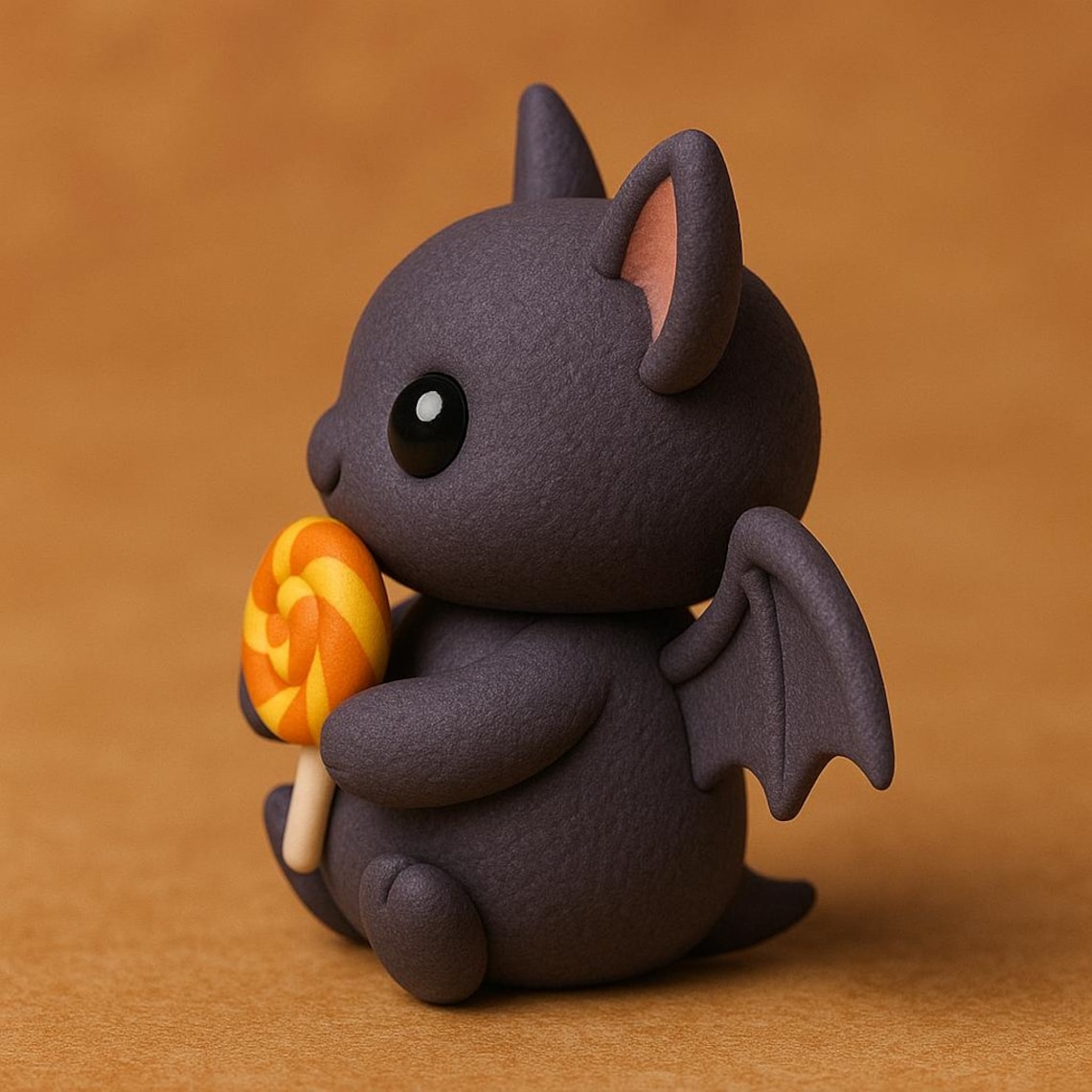 Handmade Kawaii Bat Figurine: Polymer Clay Halloween Decor - Etsy