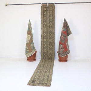 2x11 Ft Gray Patchwork Runner,Handmade,Vintage,Neutral Wool Rug,Turkish Runner Rug,Home Decor,Bohemian Decor,Oriental,Oushak,1.5 x 11.3 Ft