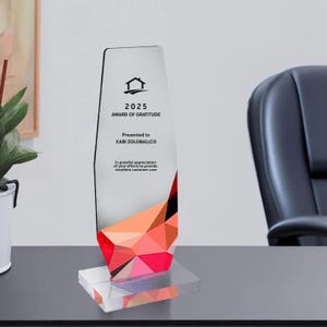 ARTBLOX Custom Acrylic Block Award Engraved Trophy Personalized Plaque Custom Award Corporate Sports Trophy Recognition Keepsake
