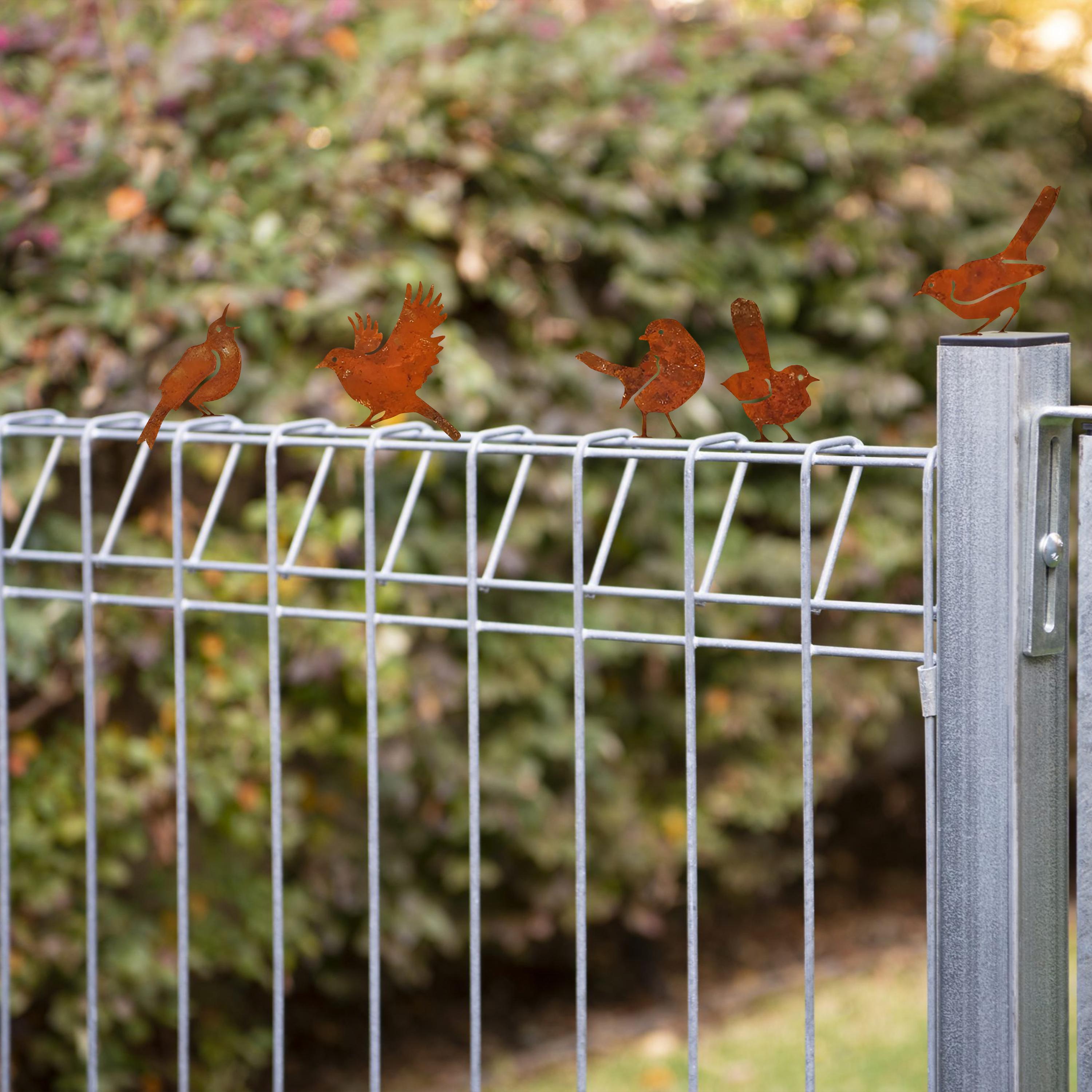 Décoration De Jardin En Métal Rouillé - Figurines Animaux Pour Extérieur - Résistant Aux Intempéries