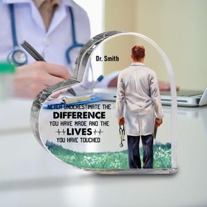 Personalized Thank You Gift For Doctor Acrylic Block Custom Doctor Gift New Doctor Gift Doctor Appreciation Gift Doctor Retirement Gift