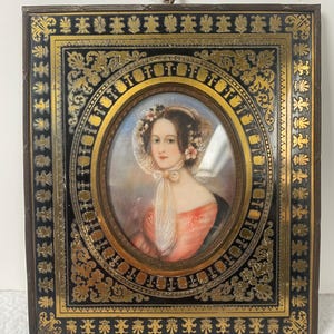 Georgian miniature portrait in a fabulous original frame