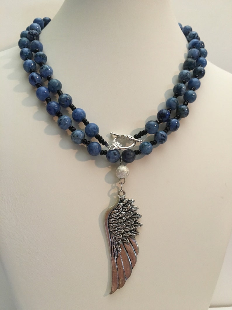 Long Necklace. Lapis Lazuli. Bohemian Chic. Blue Necklace. - Etsy