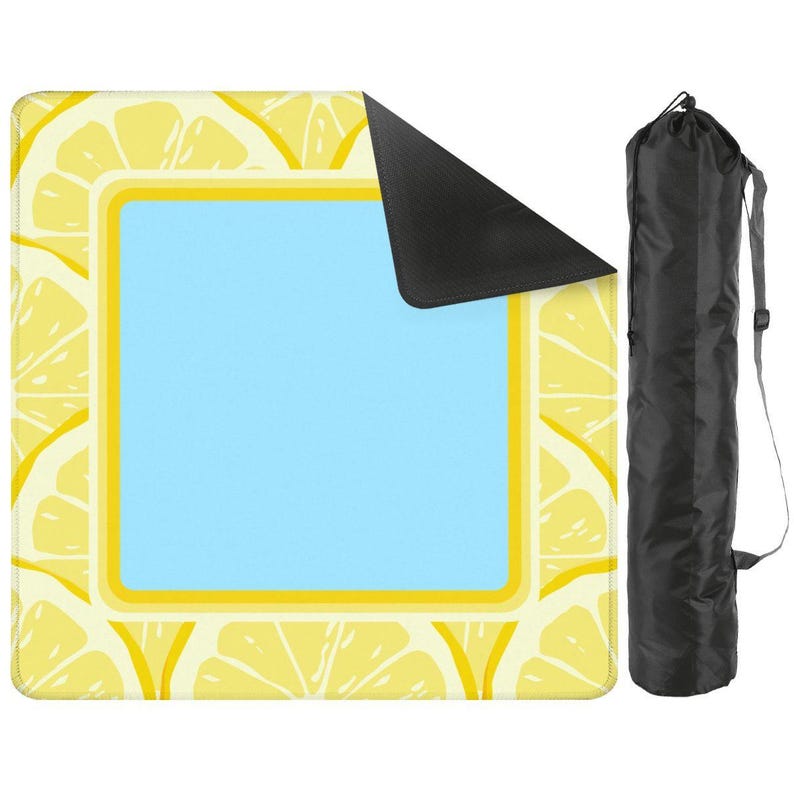 Luxury Summertime Lemon Mahjong Mat, Summer Mahjong Set, Mahj Gift for Hostess, Fresh Vacation Game Mat bild 1