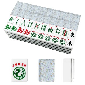 Seashell Mahjong Tile Set 166 Pieces, Acrylic American Mahjong Tiles with Jokers, Complete Game Set with Organizer, Coastal Chic Decor image 8