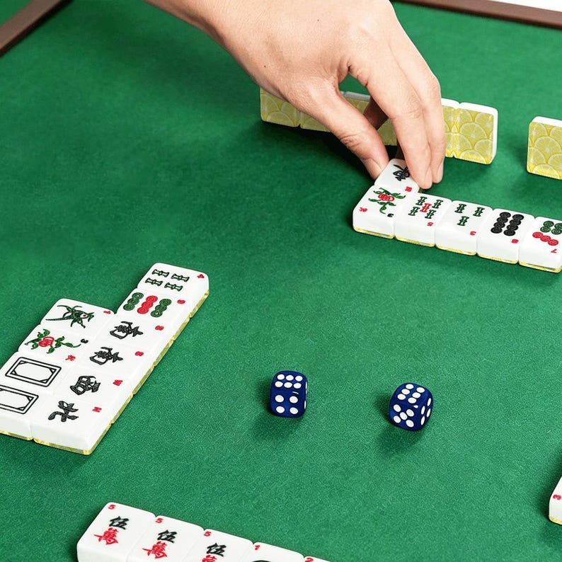 Lemonade Mahjong Tiles, Lemon Love Mahj set, Luxury Mahjong Accessories, American Summer Mah Jongg Hostess Vacation Gaming, Citrus Fresh imagem 8
