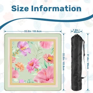 Summer Bliss Floral Mahjong Mat, Luxury Botanical Mahjong Table Cover, American Mahjong Accessories, Beautiful Mahjong Gift for Her image 2