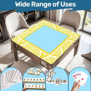 Luxury Summertime Lemon Mahjong Mat, Summer Mahjong Set, Mahj Gift for Hostess, Fresh Vacation Game Mat bild 6