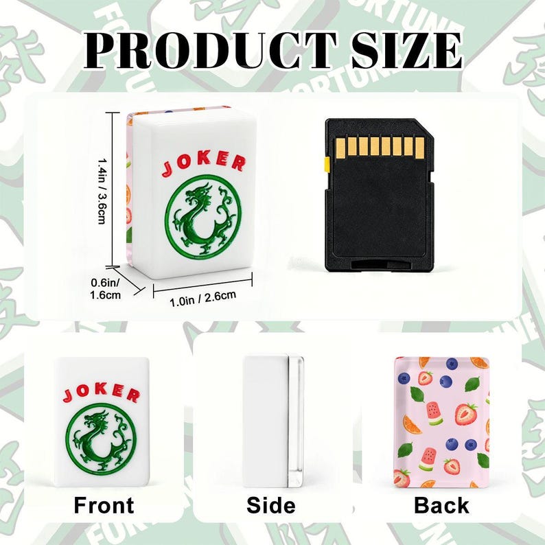 Summertime American Mah Jongg Tiles, Fruit Popsicle Designer Mahjong Set, Mahjong Lover Host Gift image 2