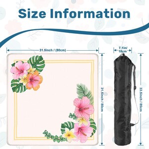 Hawaiian Mahjong Mat, Retro Coastal Mahj, Aloha Floral Tiles Match, American Summer Game, Poolside Mahjong Mat, Gift Mahjong Player Hostess image 2