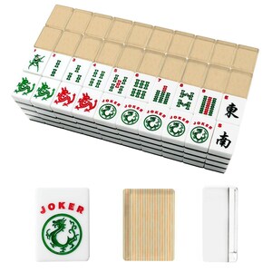 Orange Mahjong Tile Set, Premium Acrylic Mahjong Tiles, American Mah Jongg Accessories image 5