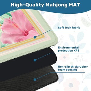 Summer Bliss Floral Mahjong Mat, Luxury Botanical Mahjong Table Cover, American Mahjong Accessories, Beautiful Mahjong Gift for Her image 4