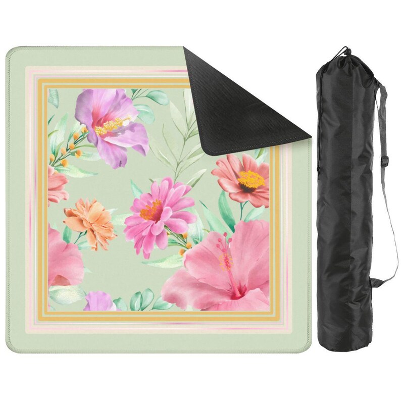 Summer Bliss Floral Mahjong Mat, Luxury Botanical Mahjong Table Cover, American Mahjong Accessories, Beautiful Mahjong Gift for Her image 1