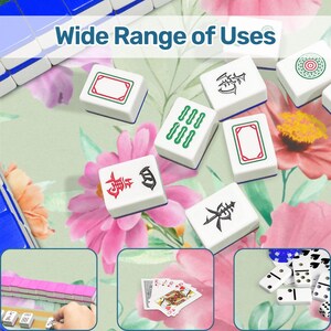 Summer Bliss Floral Mahjong Mat, Luxury Botanical Mahjong Table Cover, American Mahjong Accessories, Beautiful Mahjong Gift for Her image 7