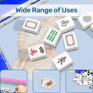 Seashell Mahjong Mat, Coastal American Mah Jongg, Non Slip Mahjong Table, Beach House Mahj Decor, Ships Rolled 31.5 x 31.5 image 2