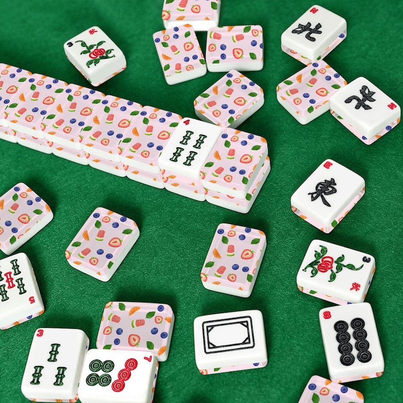 Summertime American Mah Jongg Tiles, Fruit Popsicle Designer Mahjong Set, Mahjong Lover Host Gift image 4