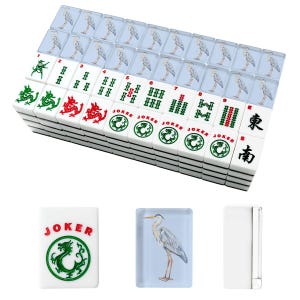 Coastal Heron Mahjong Tile Set 166 Pieces, Acrylic American Mahjong Tiles Collection, Great Blue Heron Mah Jongg, Coastal Chic image 6