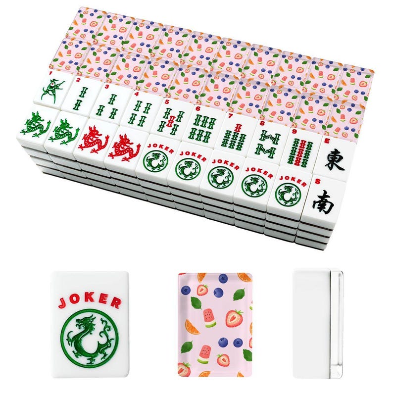 Summertime American Mah Jongg Tiles, Fruit Popsicle Designer Mahjong Set, Mahjong Lover Host Gift image 5