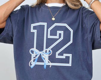 12th Birthday Kid Comfort Colors® Shirt, 12th Birthday Gift, Twelve Birthday Bow Coquette Shirt for Girl, 12 Year Old Birthday Gift