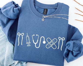 Nurse Cute Sweatshirt, RN Gift, Healthcare Worker Jumper, Hospital Apparel, Registered Nurse Shirt