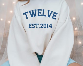 Twelfth Birthday Sweatshirt, 12th Birthday Crewneck Boy Girl, Twelve Bday Shirt, 12th Bday Gift For Daughter Son, 12 Year Old Gift