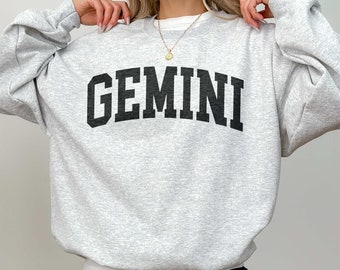 Gemini Zodiac Sweatshirt, Born in June Bday Shirt, Birthday Gift, Zodiac Sign Crewneck, Gift For Gemini, Celestial Clothing