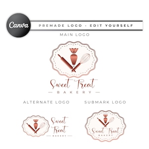 Bakery Logo Design, Sweets Logo, Baking Logo, Cake Logo, Dessert Logo, Bakery Labels, Baker Logo Design Custom, Bakery Business BD43