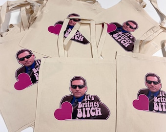 Michael Scott 'It's Britney' Cotton Tote Bag - The Office Fan Gift