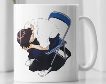 Shinji Anime Ceramic Mug, Kawaii Fan Gift