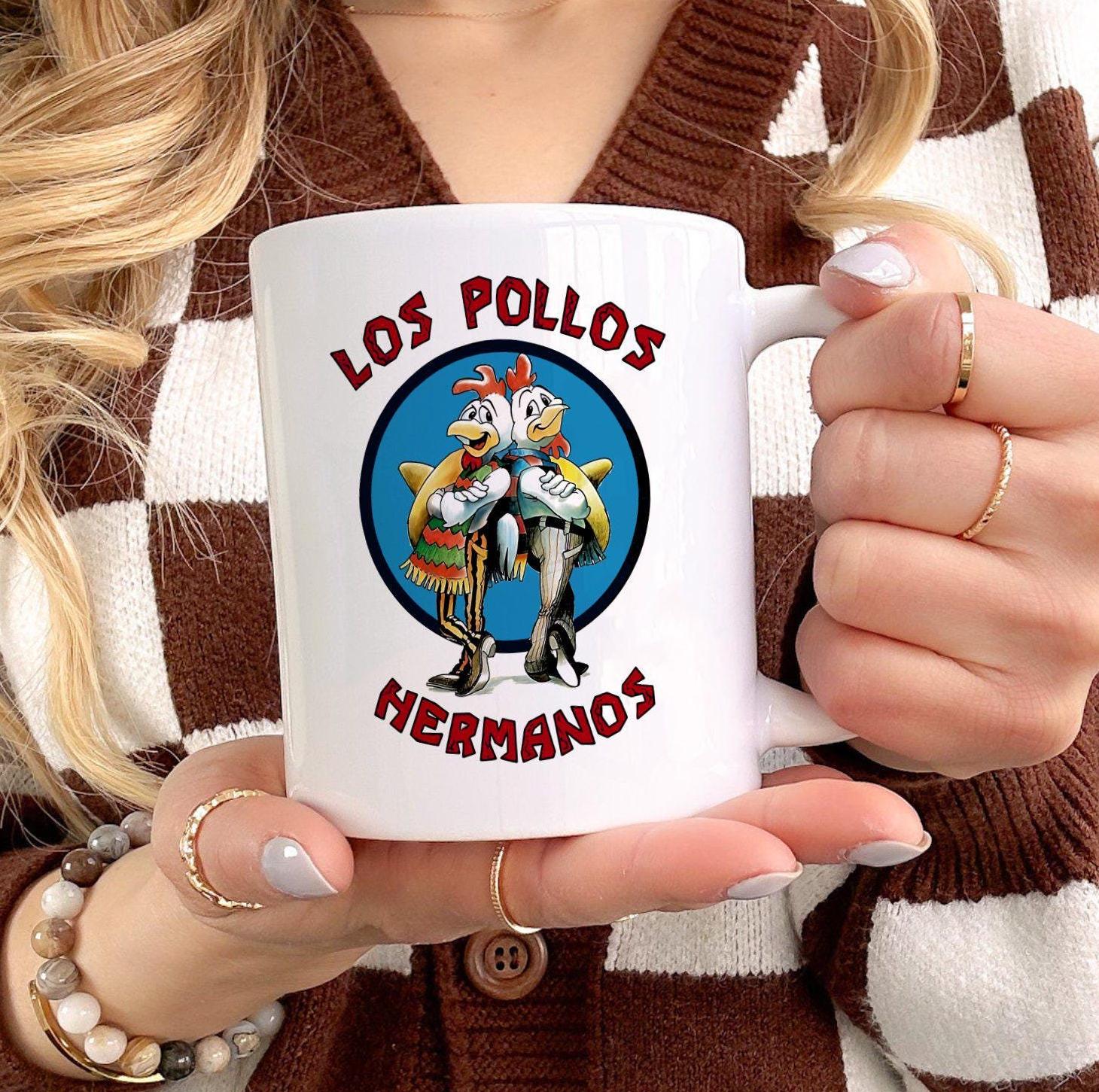 Breaking Bad Los Pollos Hermanos Tasse - Weiße Keramik Mit Rotem Rand, 0,33L, Spülmaschinenfest, Perfektes Fan-Geschenk