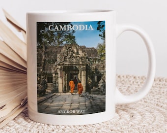 Angkor Wat Cambodia Travel Mug, Ceramic Coffee Cup
