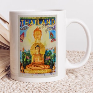 Thailand Travel Souvenir Mug Gift Ceramic Mug Coffee Mug