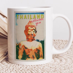 Thailand Buddha Travel Souvenir Mug Gift Ceramic Mug Coffee Mug