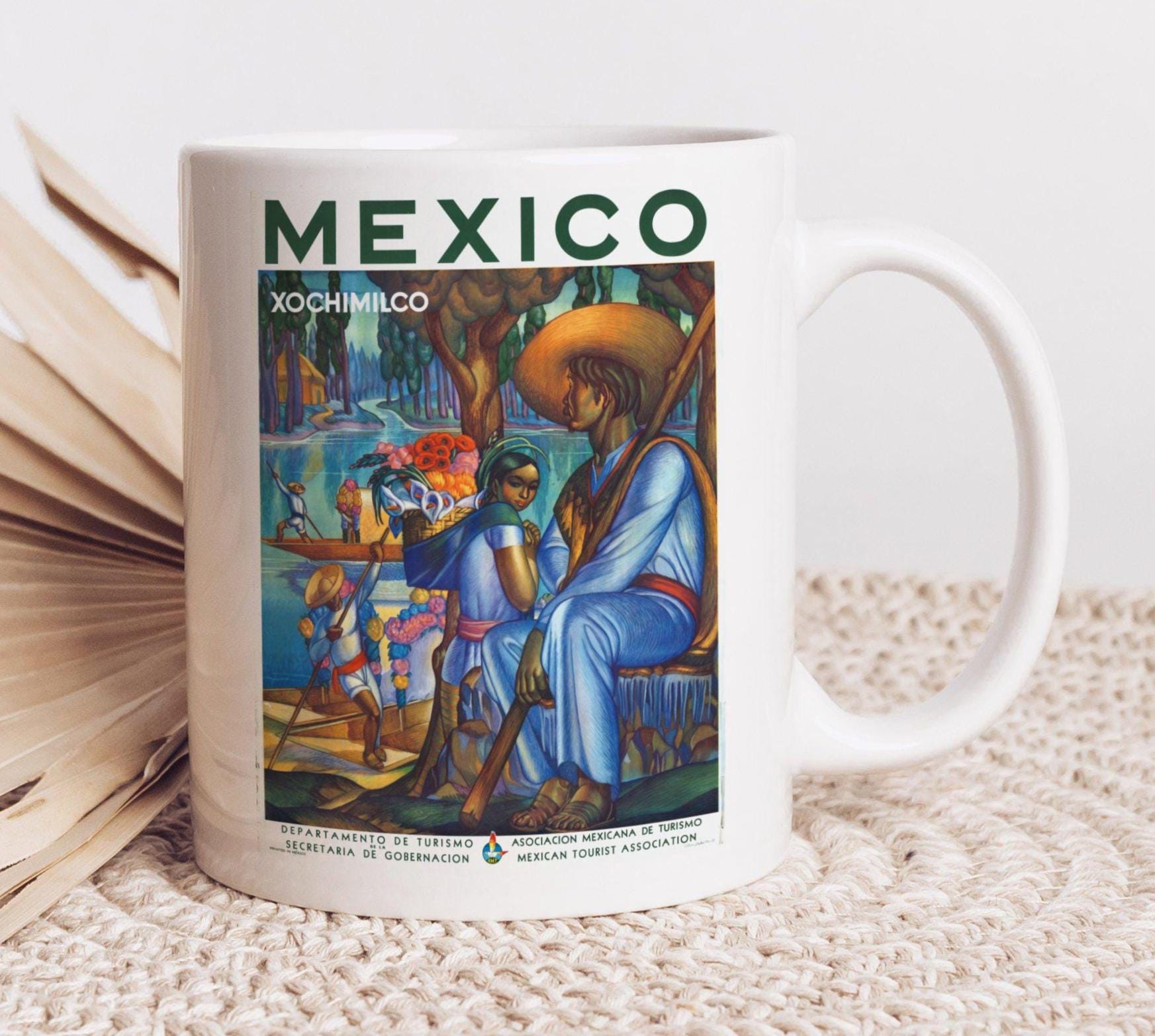 Tazza In Ceramica Gialla 325 Ml Con Mappa Del Messico E Spiagge – Idea Regalo Originale, Lavabile In Lavastoviglie - 4