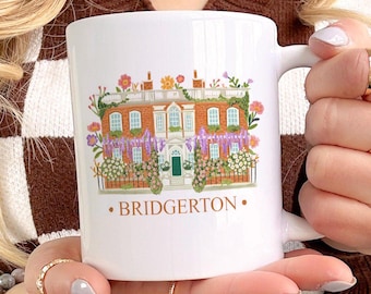Tasse à café en céramique Bridgerton Mansion - 11 oz