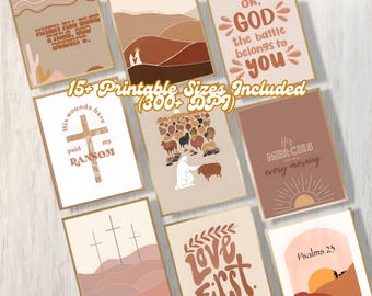 Christian Boho Prints | Bible Verse Collage Kit (Digital Download)