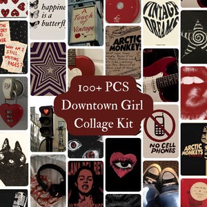 Kit de collage estético de más de 100 chicas del centro de la ciudad, carteles de estética grunge Y2K, decoración de habitaciones, ambientes modernos del centro de la ciudad, arte de pared estético de inspiración vintage