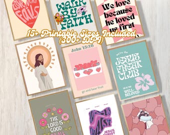 Aesthetic Christian Posters, Trendy Bible Verse Prints (Digital Download)