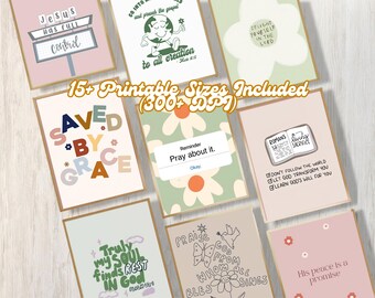 Aesthetic Christian Poster Set, Bible Verse Prints (Digital Download)
