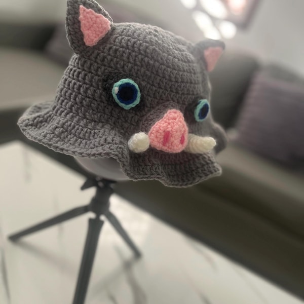 Inosuke Inspired Crochet Boar Hat