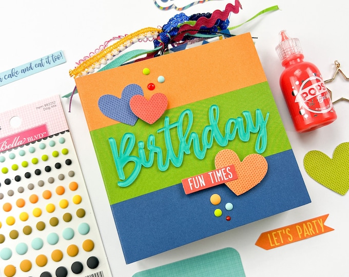 Birthday Mini Album - Video and INSTRUCTIONS ONLY, physical product NOT included