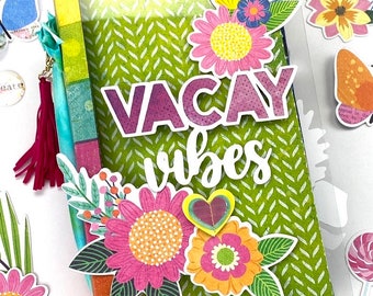 Vacay Vibes Travel Mini Album Scrapbook Class- ACCESS ONLY, detailed written and video instructions, NO product