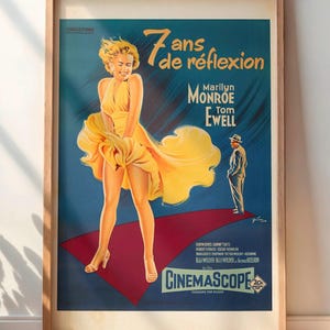 Vintage The Seven Year Itch Poster Print - DIGITAL Marilyn Monroe Wall Art, Classic Movie Poster, Retro Film Decor, 1950s Hollywood