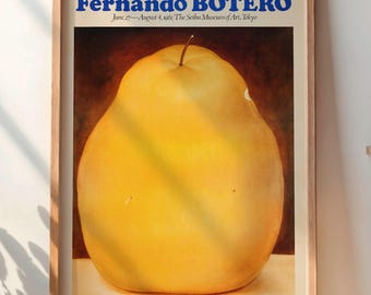 Fernando Botero 1981 Tokyo Exhibition Poster - DIGITAL - Museum Art Print - La Manzana (La Pera)