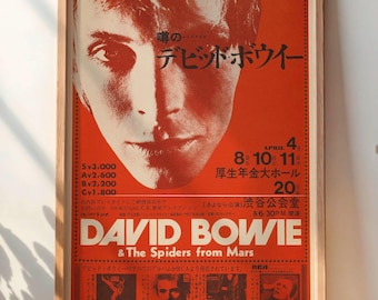 Rare David Bowie Poster - 1973 Tokyo Ziggy Stardust Concert - DIGITAL - Glam Rock Wall Decor