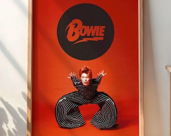 David Bowie 1973 Photo Poster - DIGITAL - Iconic Glam Rock Wall Art