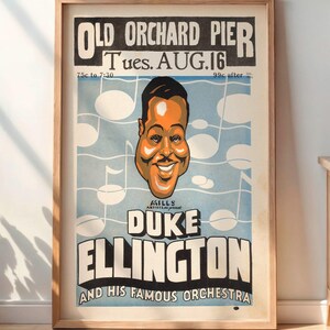 Duke Ellington 1932 Concert - Rare Vintage Jazz Poster, DIGITAL, Jazz Music Art, Memorabilia Print, Retro Artwork